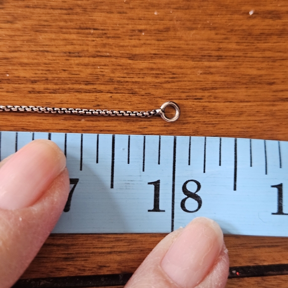 DAVID YURMAN DOUBLE CIRCLE INFINITY PENDANT CHAIN NECKLACE 925 SILVER - Picture 6 of 7